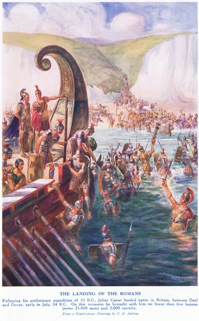 I Romani che arrivano in Britannia da Joseph Ratcliffe Skelton